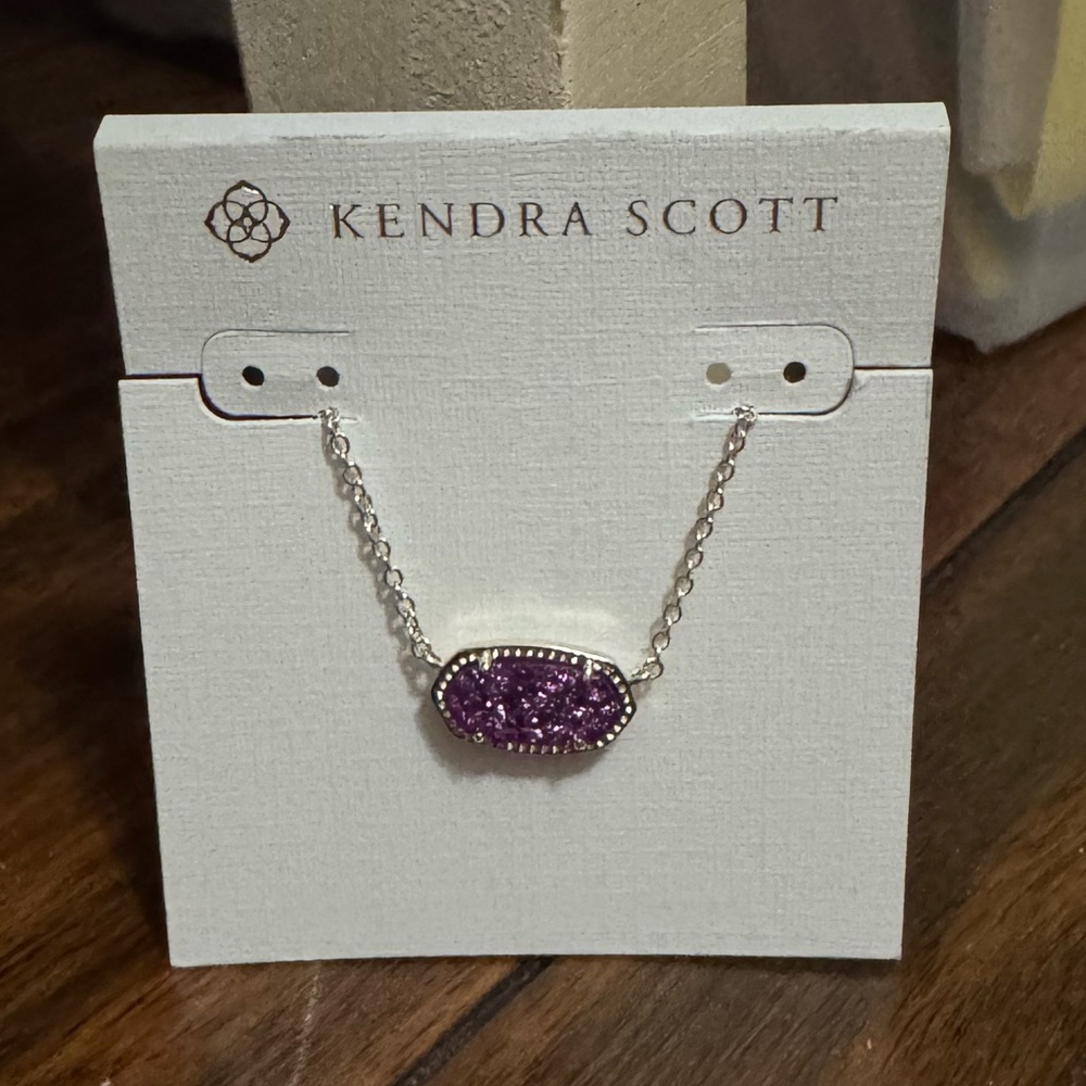 Kendra Scott Elisa Necklace Gold Purple *New in package